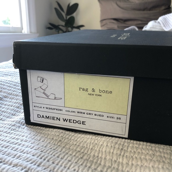 Rag & Bone Damien wedge in warm gray suede - Picture 8 of 10